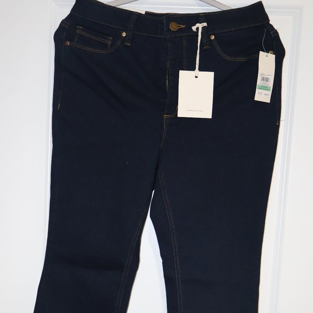 Anne Klein High Rise Bootcut Jeans Indigo Rinse 12P New - Picture 7 of 12